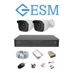 ESM 5 MP 1080P Full HD 2'li Full Set Güvenlik Kamera Sistemi